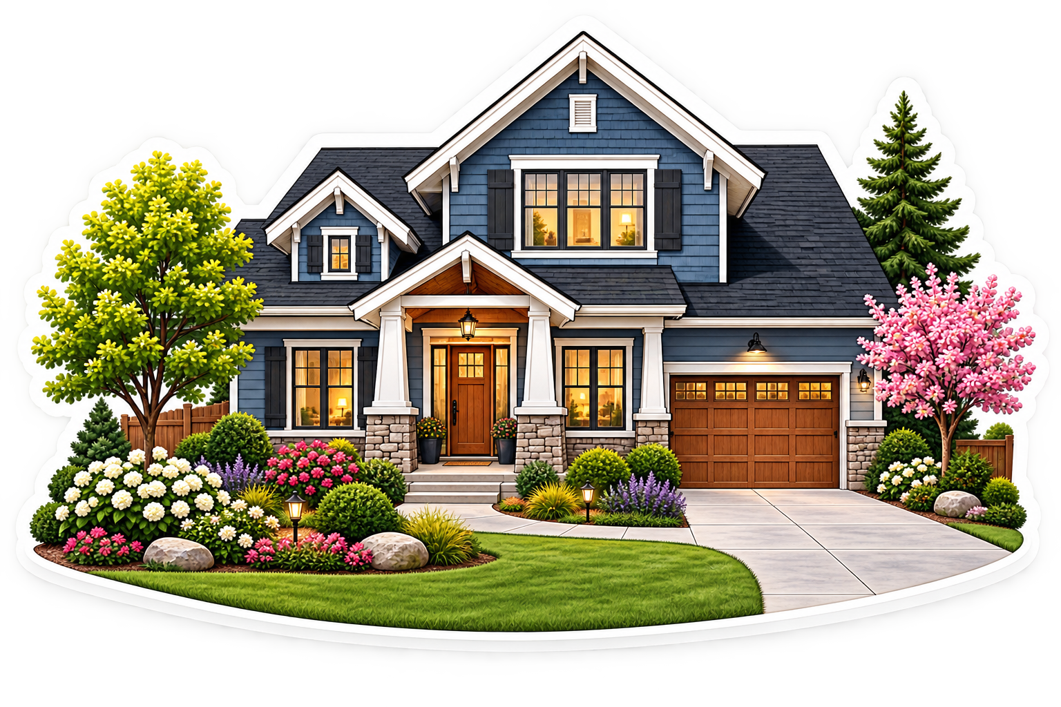 Example custom house sticker